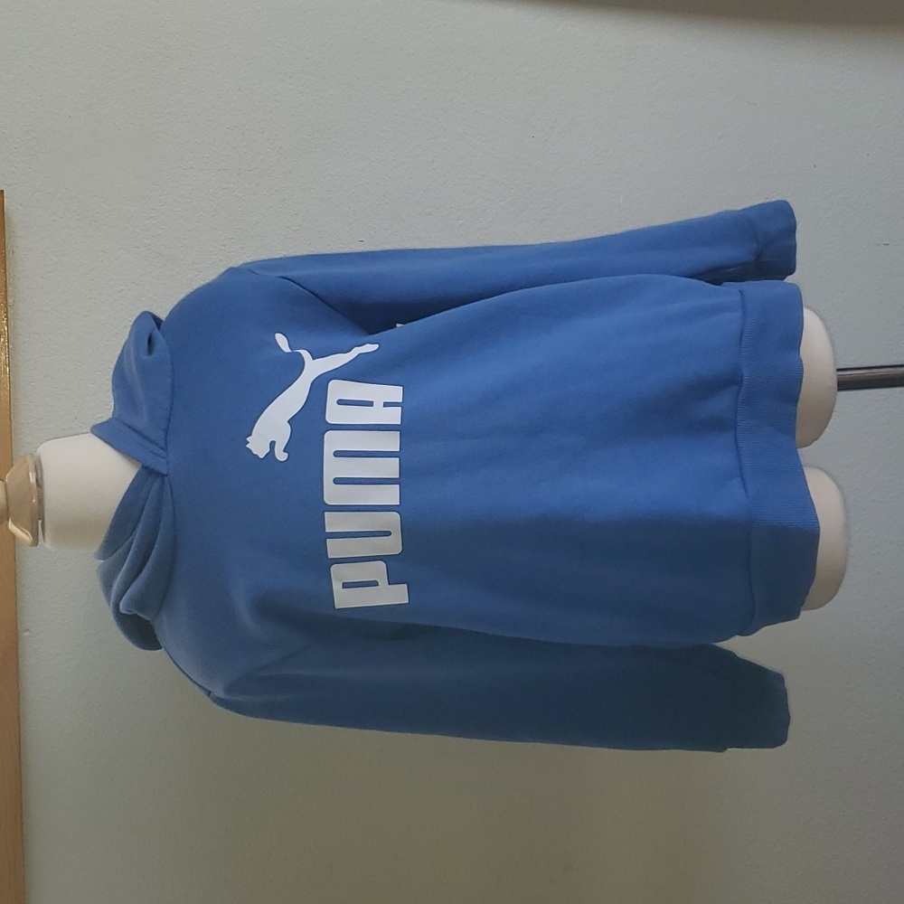 EUC Puma Blue Hoodie Kids M (10-12)